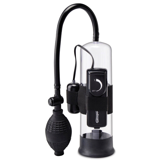 Pipedream 泵沃克斯 初学者振动泵 - 透明/黑色振动阴茎泵