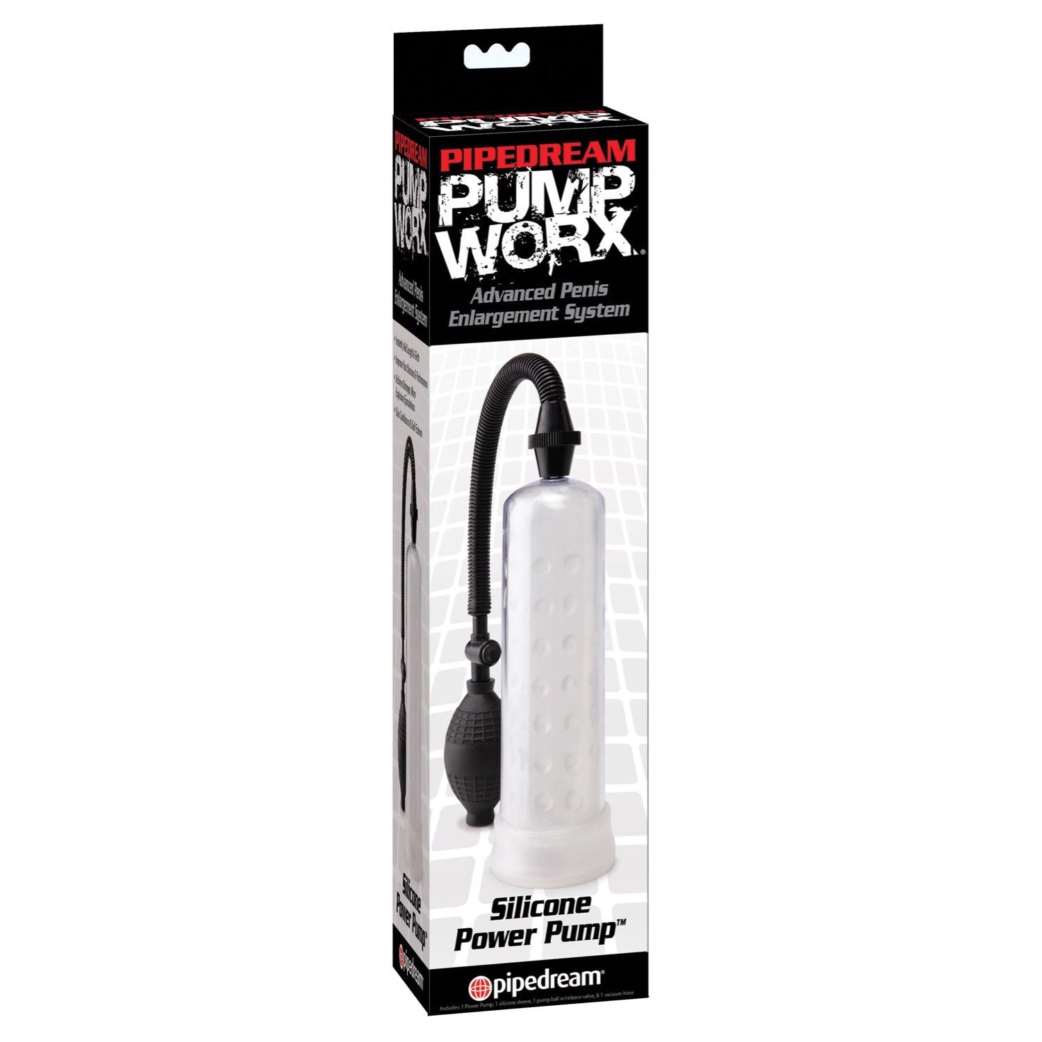 Pump Worx Silicone Power Pump - Clear Penis Pump by Pipedream