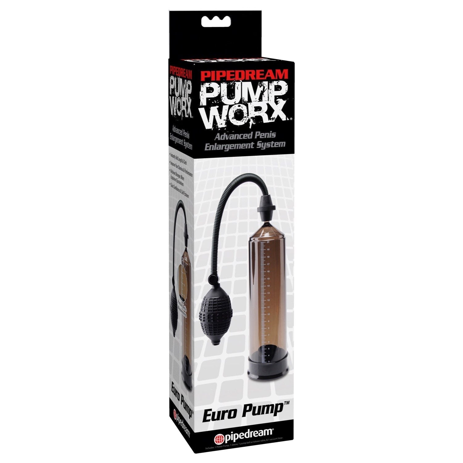 Pump Worx Euro Pump - Smoke Penis Pump by Pipedream