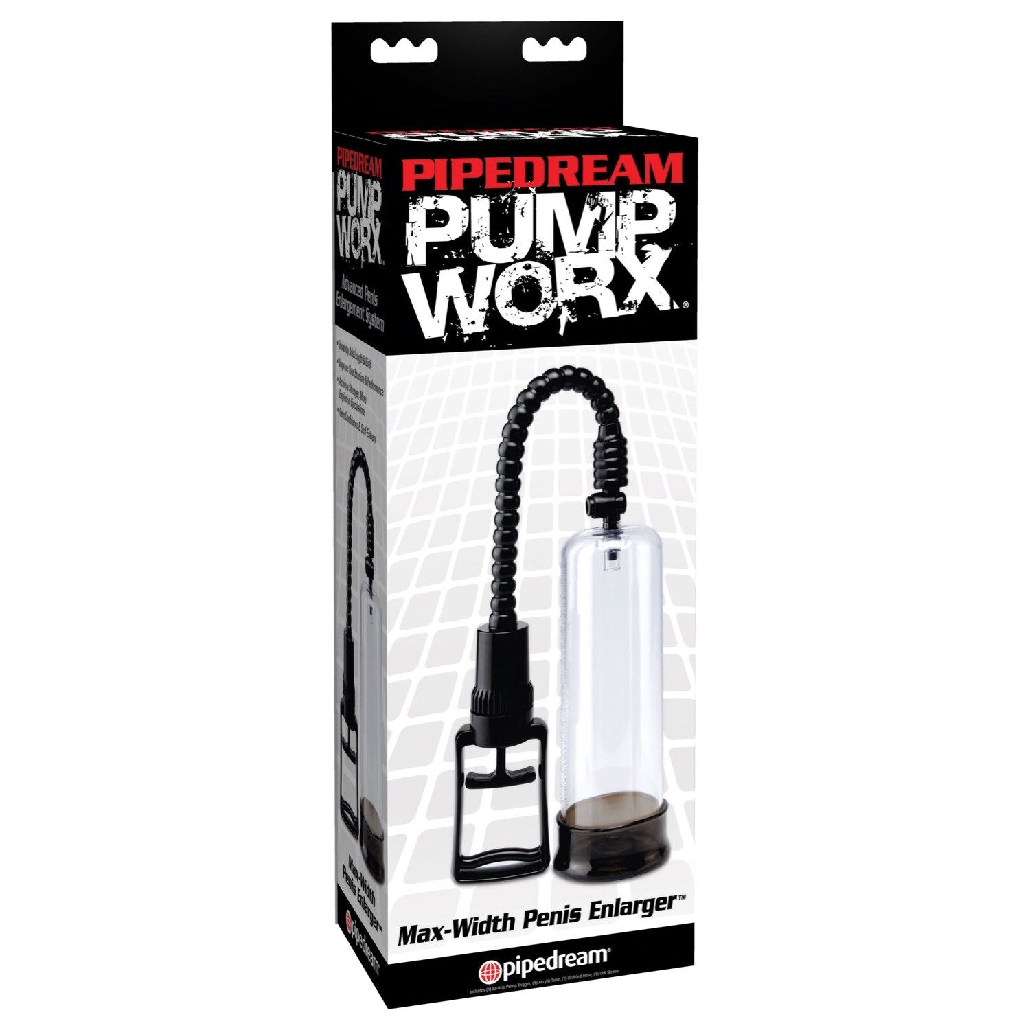 Pump Worx Max-Width Penis Enlarger - Clear/Black Penis Pump by Pipedream