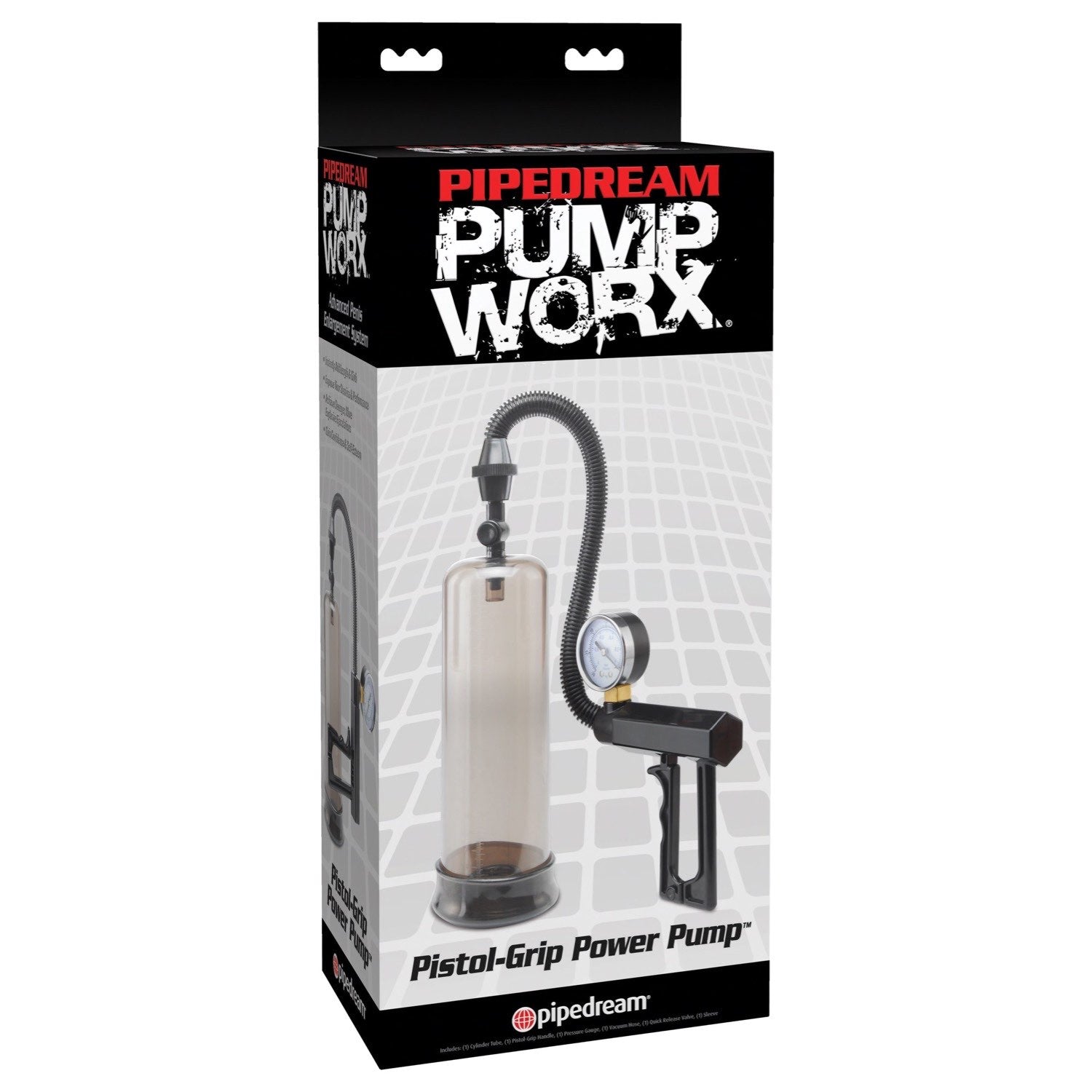 Pump Worx Pistol-Grip Power Pump - Black Penis Pump with Gauge by Pipedream