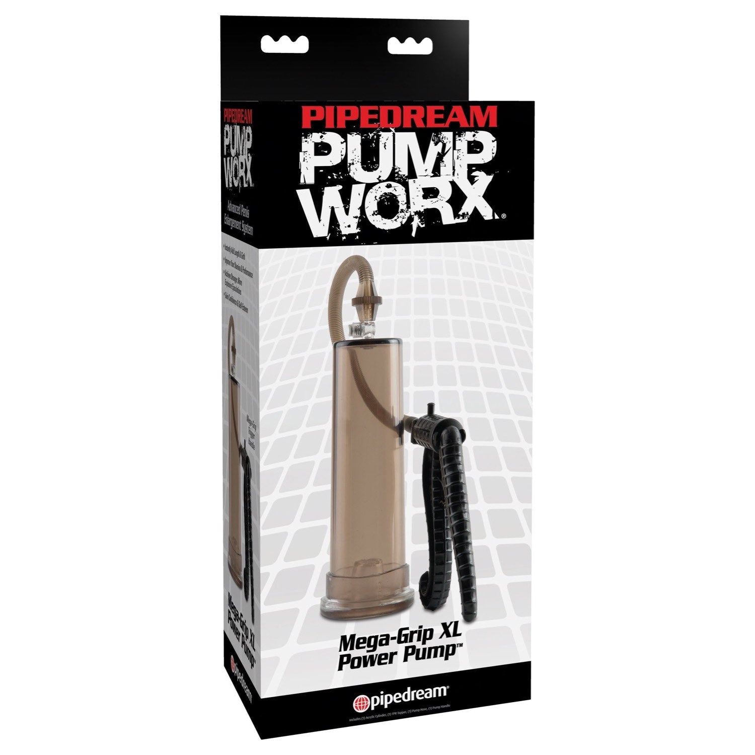 Pump Worx Mega-Grip XL Power Pump - Smoke Penis Pump by Pipedream