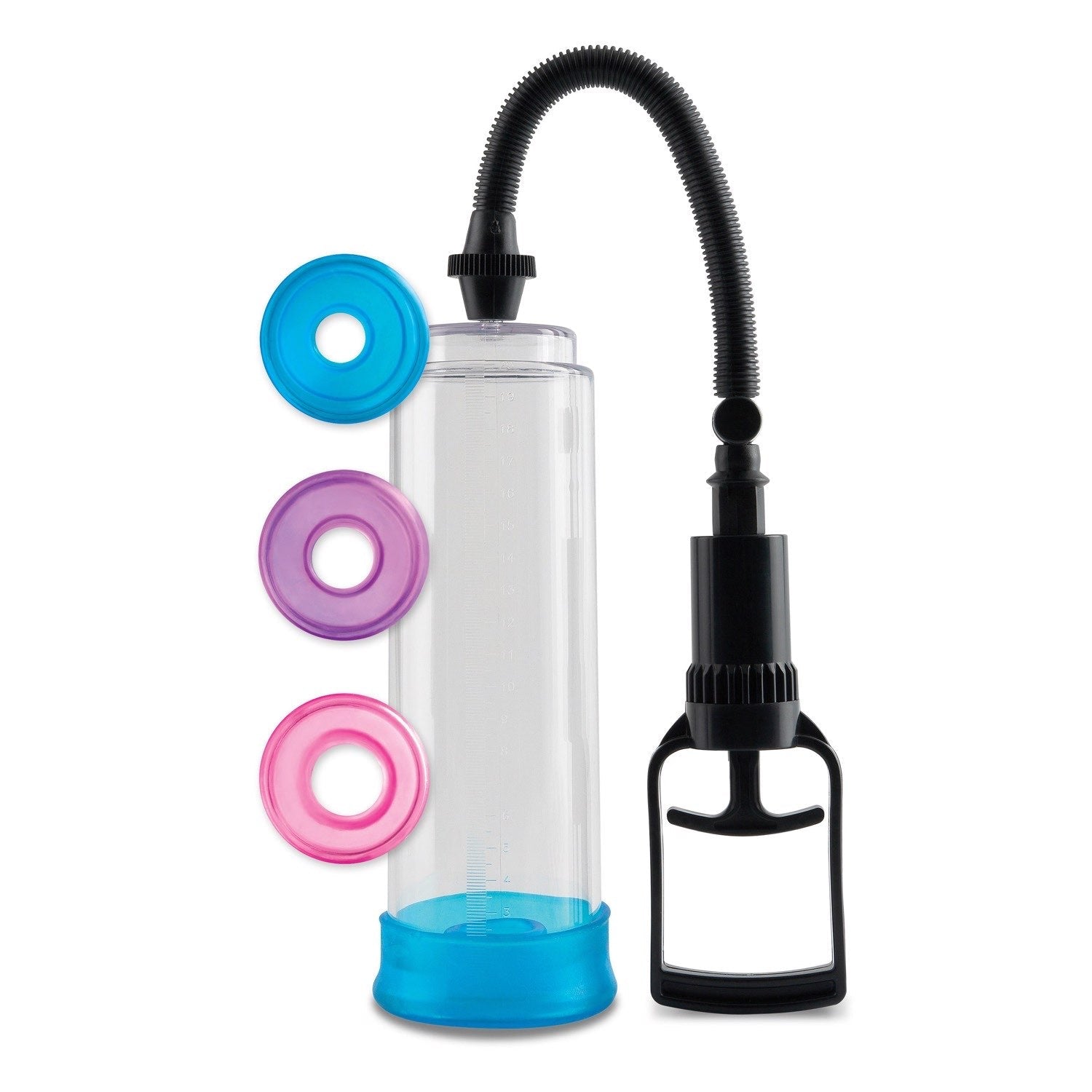 Pump Worx Cock Trainer Pump System - Clear Penis Pump with 3 Sleeves by Pipedream