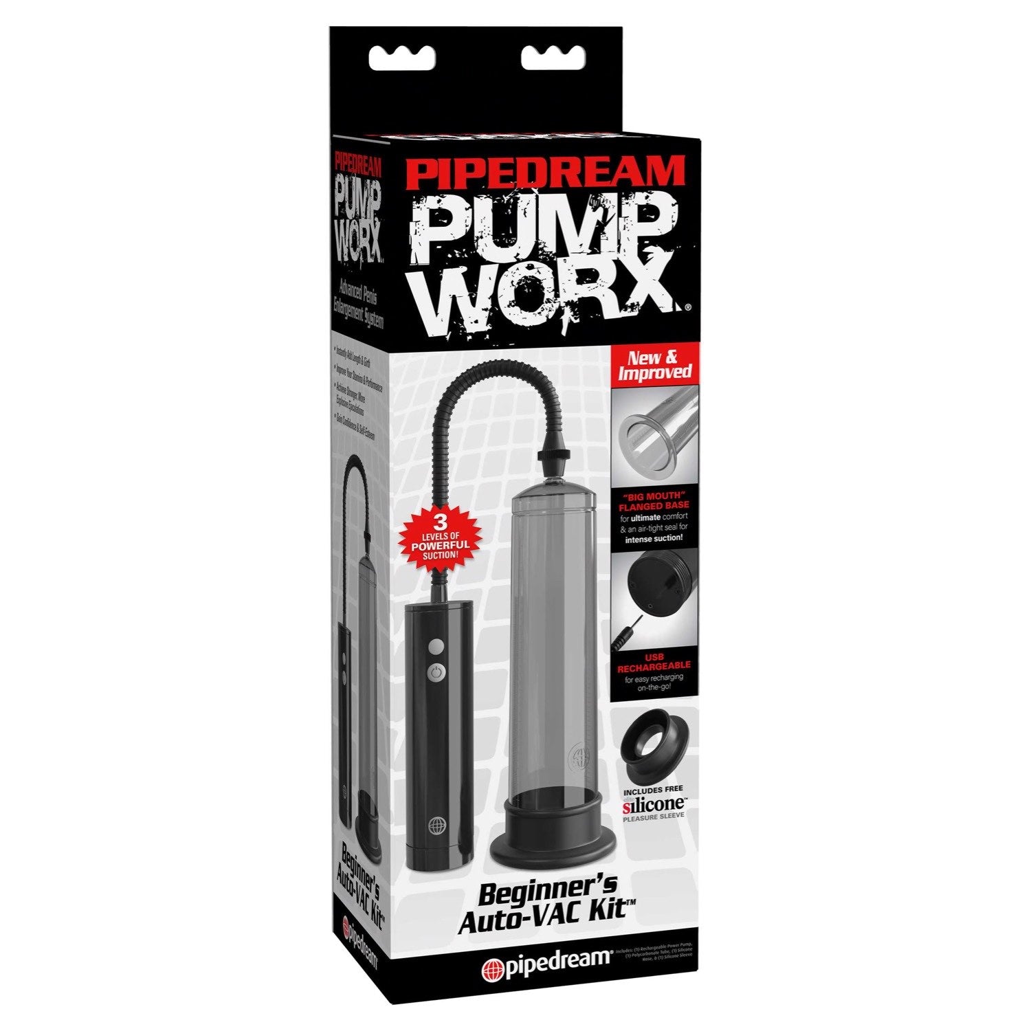 Pump Worx Beginner&#39;s Auto Vac Kit - Smoke Automatic Penis Pump by Pipedream
