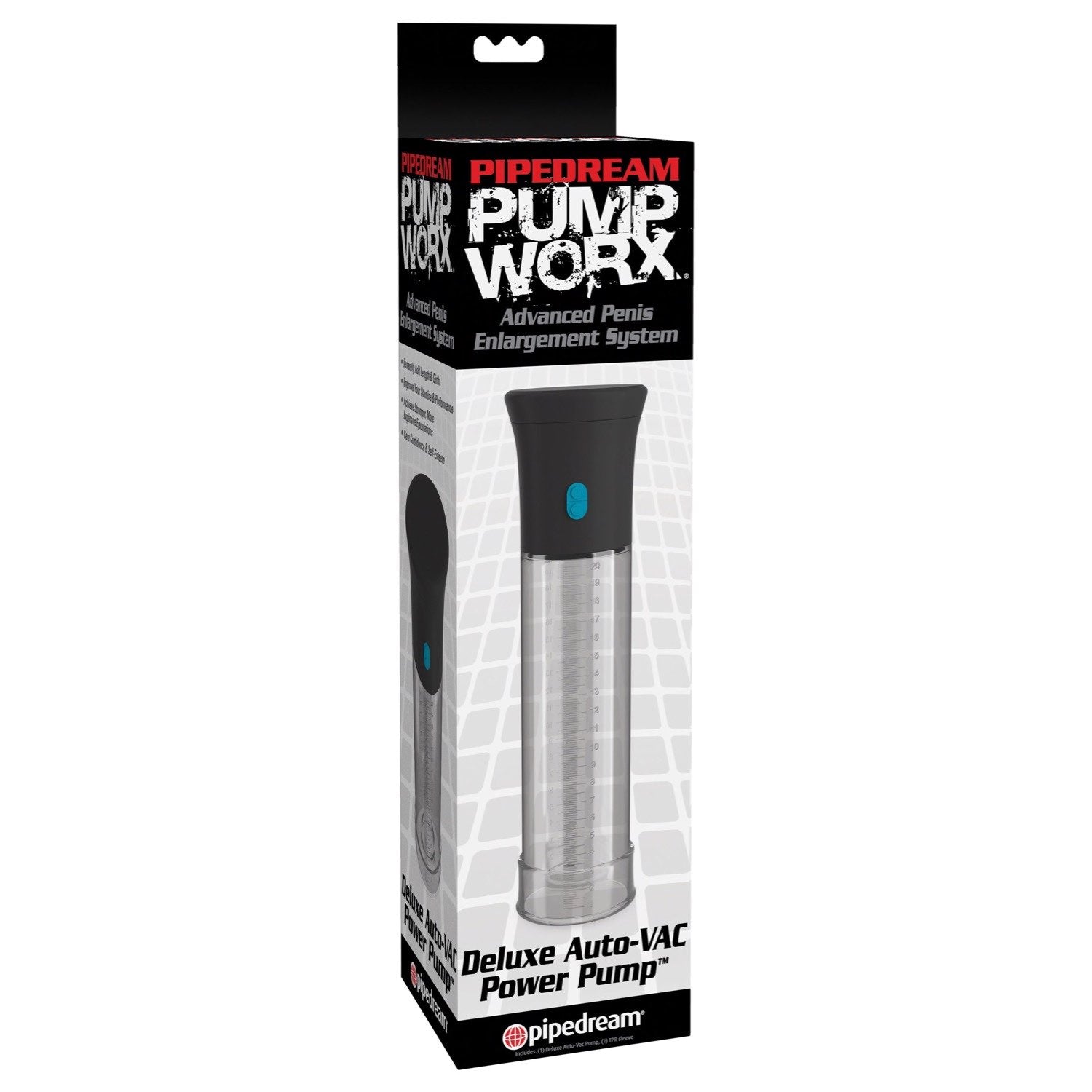 Pump Worx Deluxe Auto-vac Power Pump - Powered Penis Pump by Pipedream
