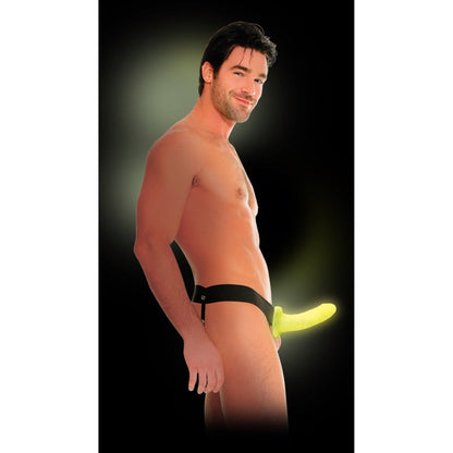 For Him Or Her Hollow Strap-on - Glow in the Dark 6" Hollow Strap-On