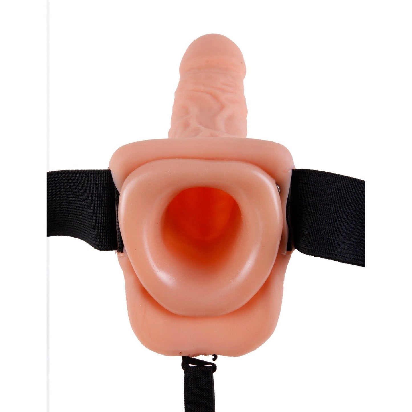 7" Hollow Strap-On With Balls - Flesh 17.8 cm (7") Hollow Strap-On