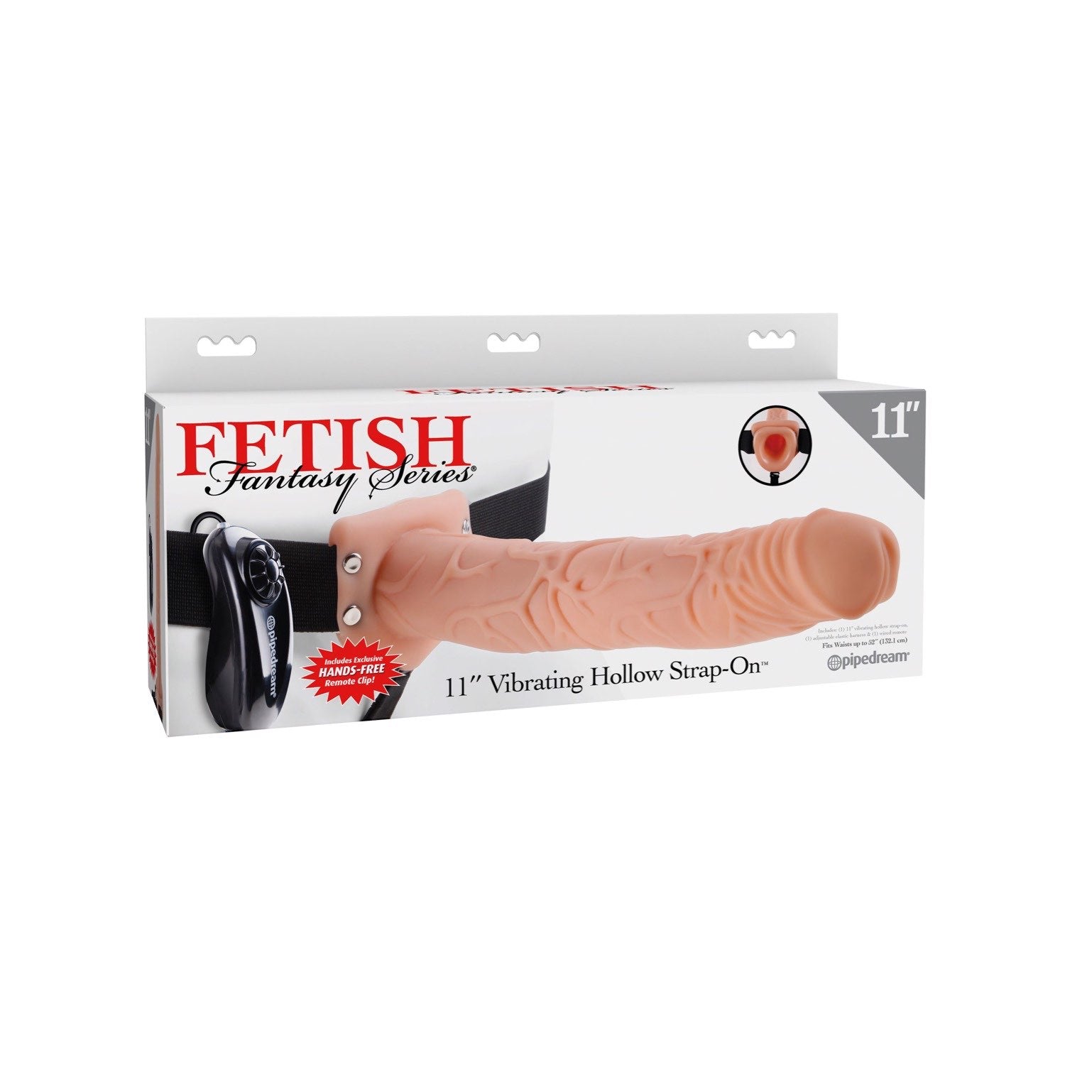 Fetish Fantasy Series 11&quot; Vibrating Hollow Strap-on - Flesh 28 cm Vibrating Hollow Strap-On by Pipedream