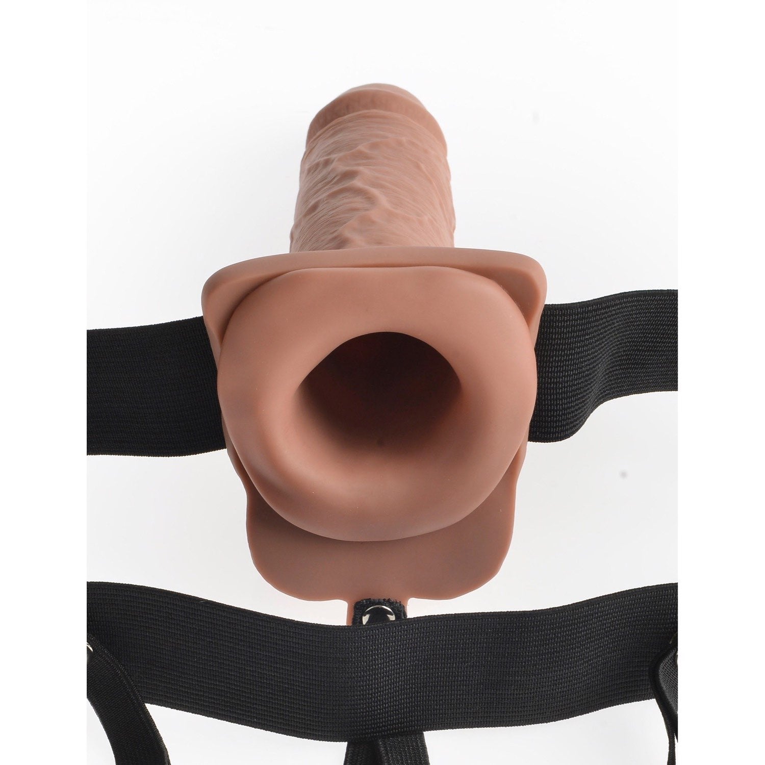 Fetish Fantasy Series 7&quot; Hollow Rechargeable Strap-On with Balls - Tan 17.8 cm Vibrating Hollow Strap-On by Pipedream