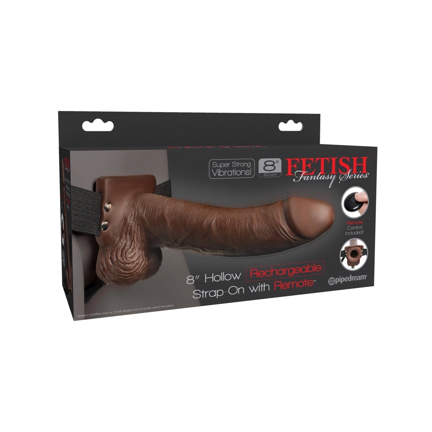Fetish Fantasy FFS 8IN Hollow Rech Strap-On by Pipedream