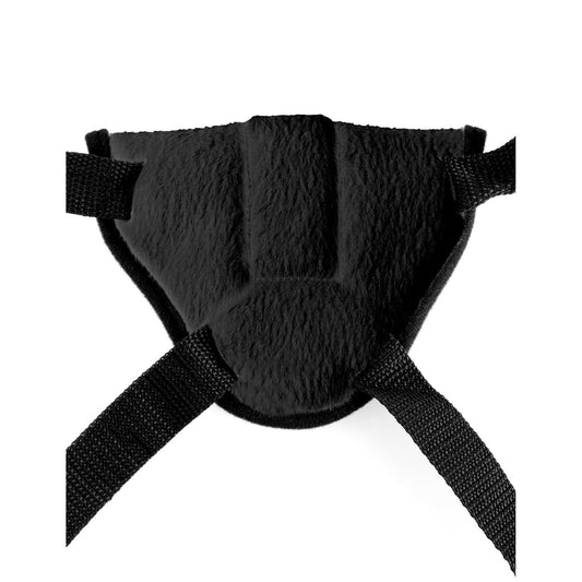 Pipedream Fetish Fantasy Series Vibrating Plush Harness - Black Vibrating Strap-On Harness (No Probe Included)