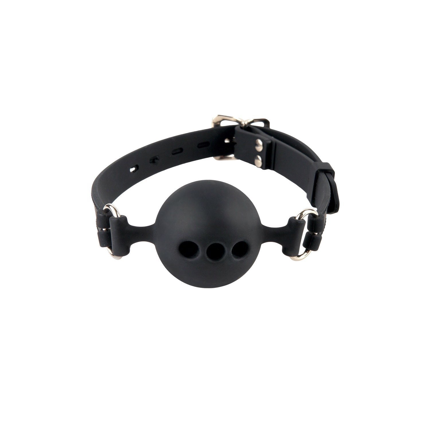 Fetish Fantasy Extreme Silicone Breathable Ball Gag - Black Small Mouth Restraint by Pipedream
