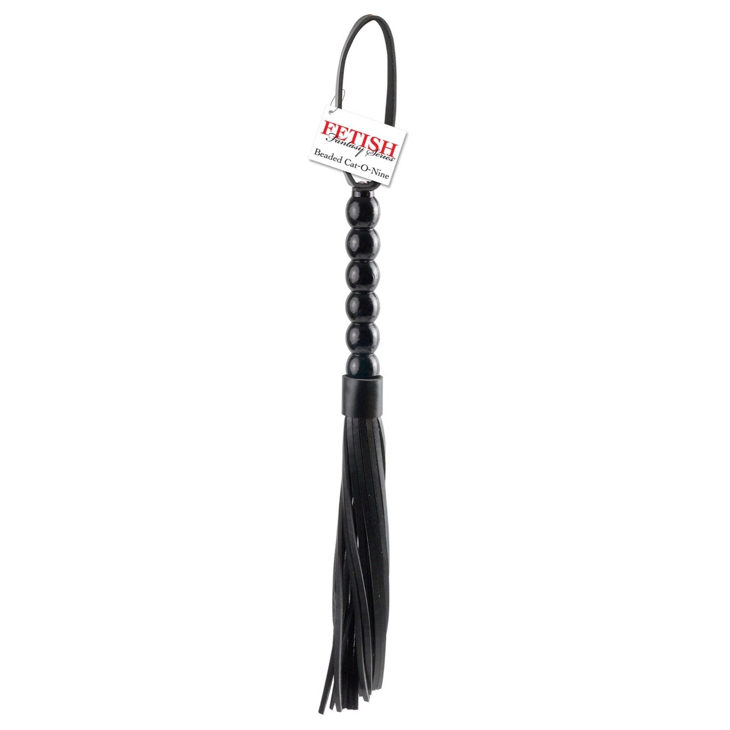 Fetish Fantasy Series Beaded Cat-o-nine Tails - Black Whip by Pipedream