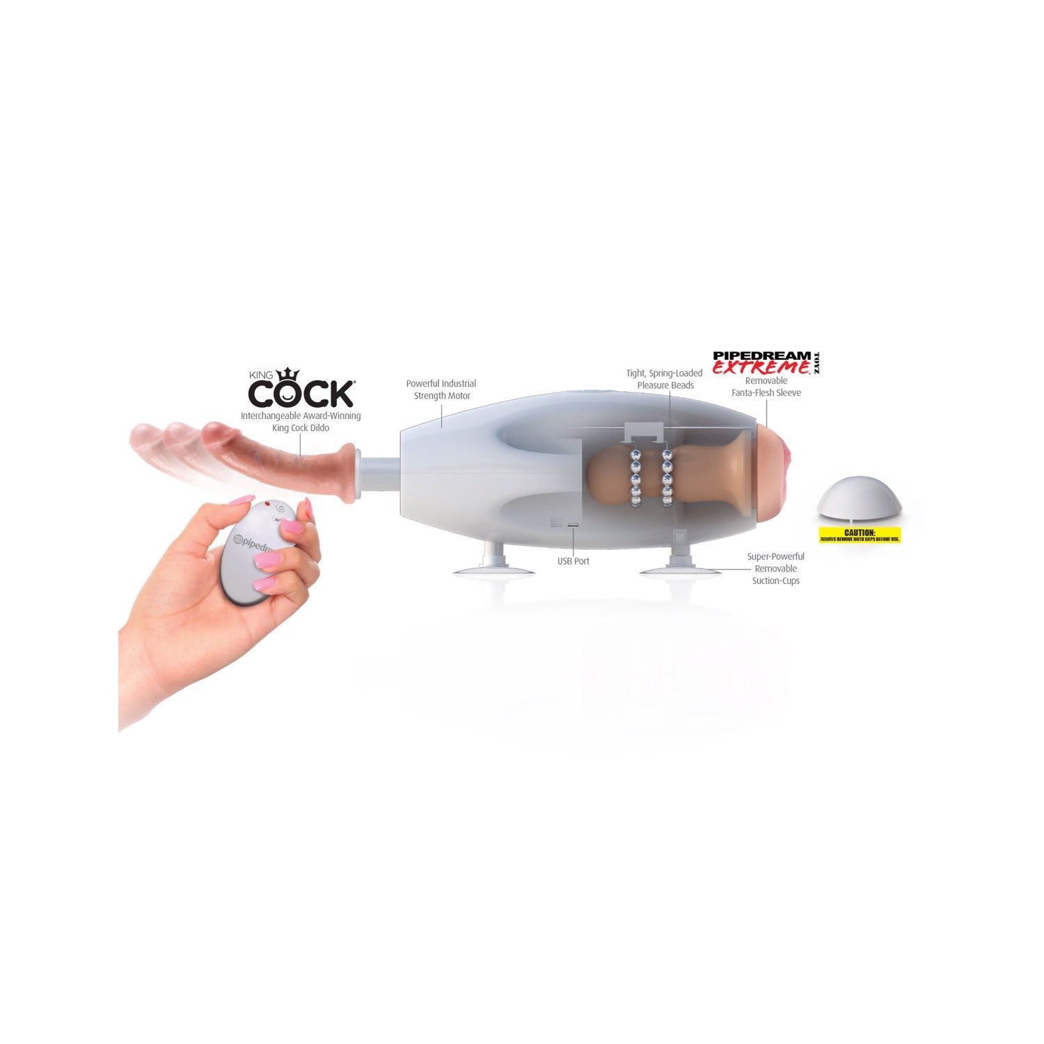 Fetish Fantasy Series International Couples Sex Machine - Powered Stroker and Thruster Machine by Pipedream