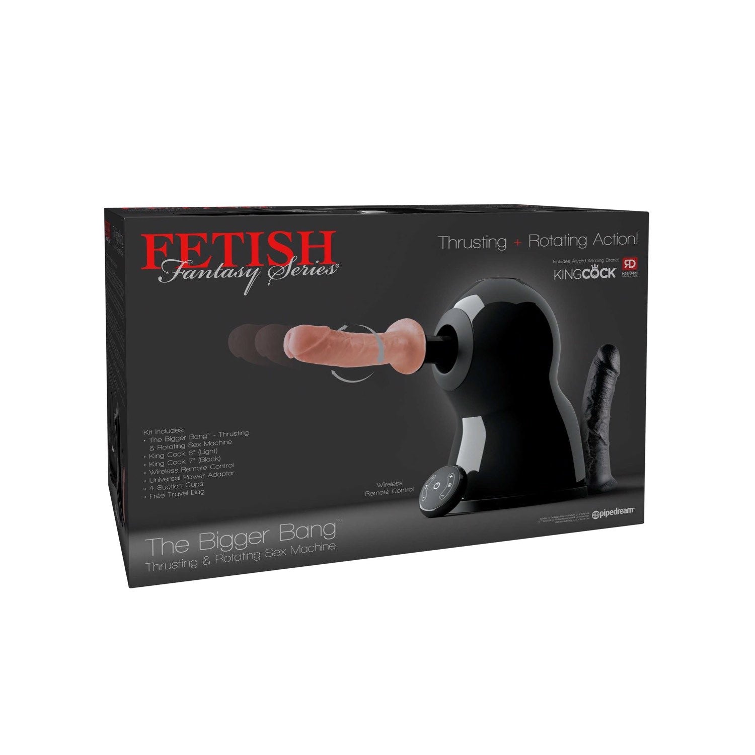 Fetish Fantasy Series The Bigger Bang Thrusting &amp; Rotating Sex Machine - Powered Machine with 2 Dong Attachments by Pipedream