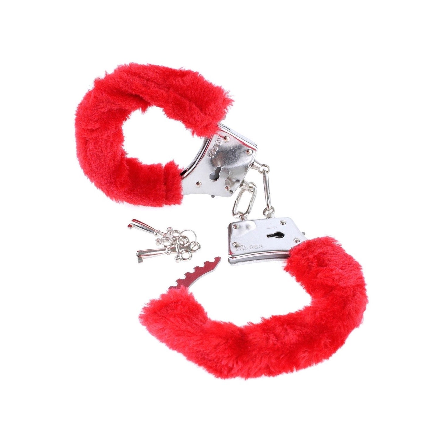 Beginner's Furry Cuffs - Red Fluffy Cuffs