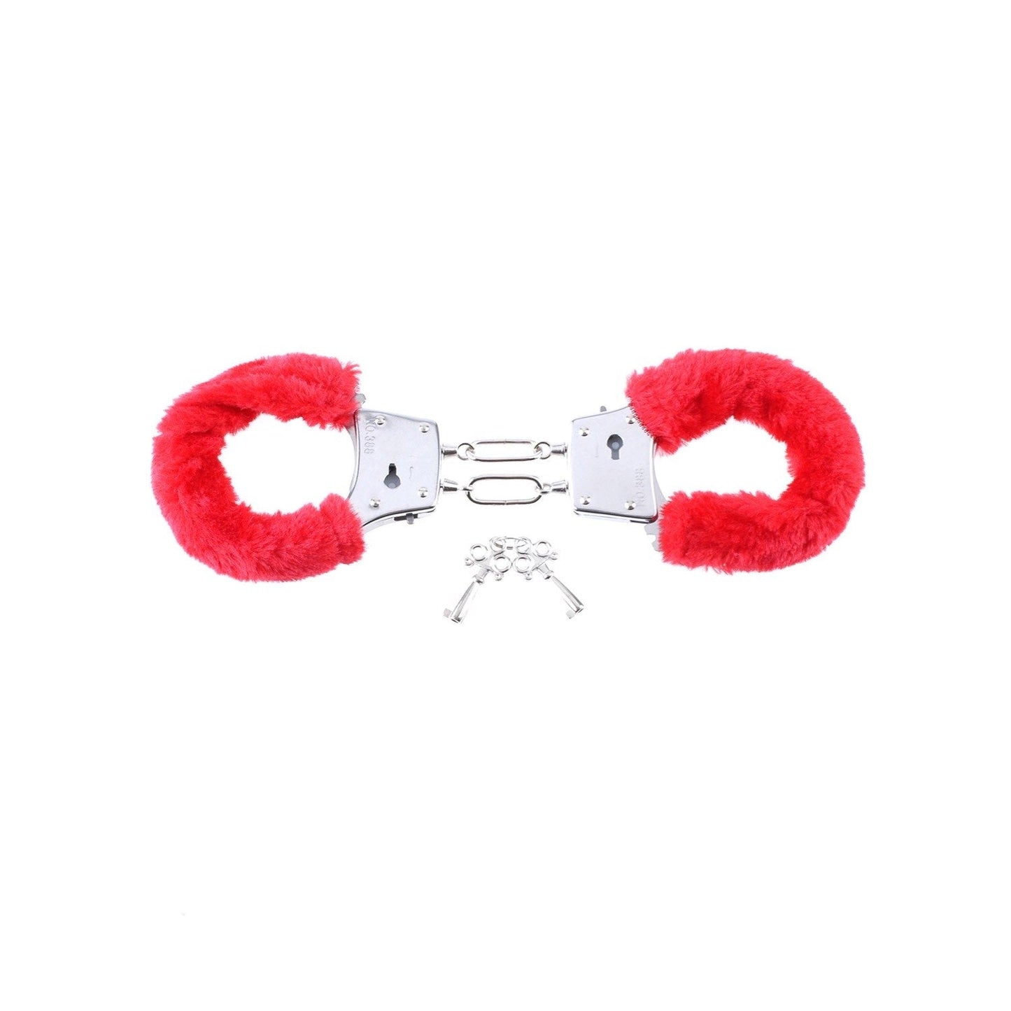 Beginner's Furry Cuffs - Red Fluffy Cuffs