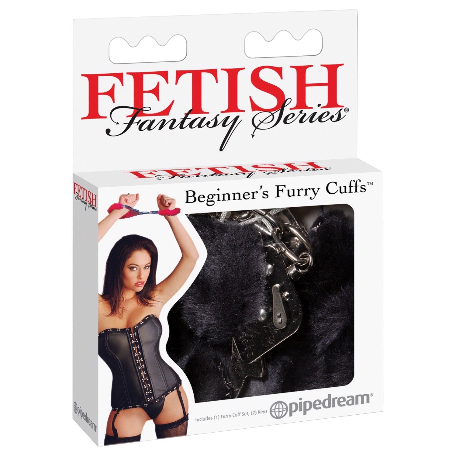 Fetish Fantasy Series Beginner&#39;s Furry Cuffs - Black Fluffy Cuffs by Pipedream