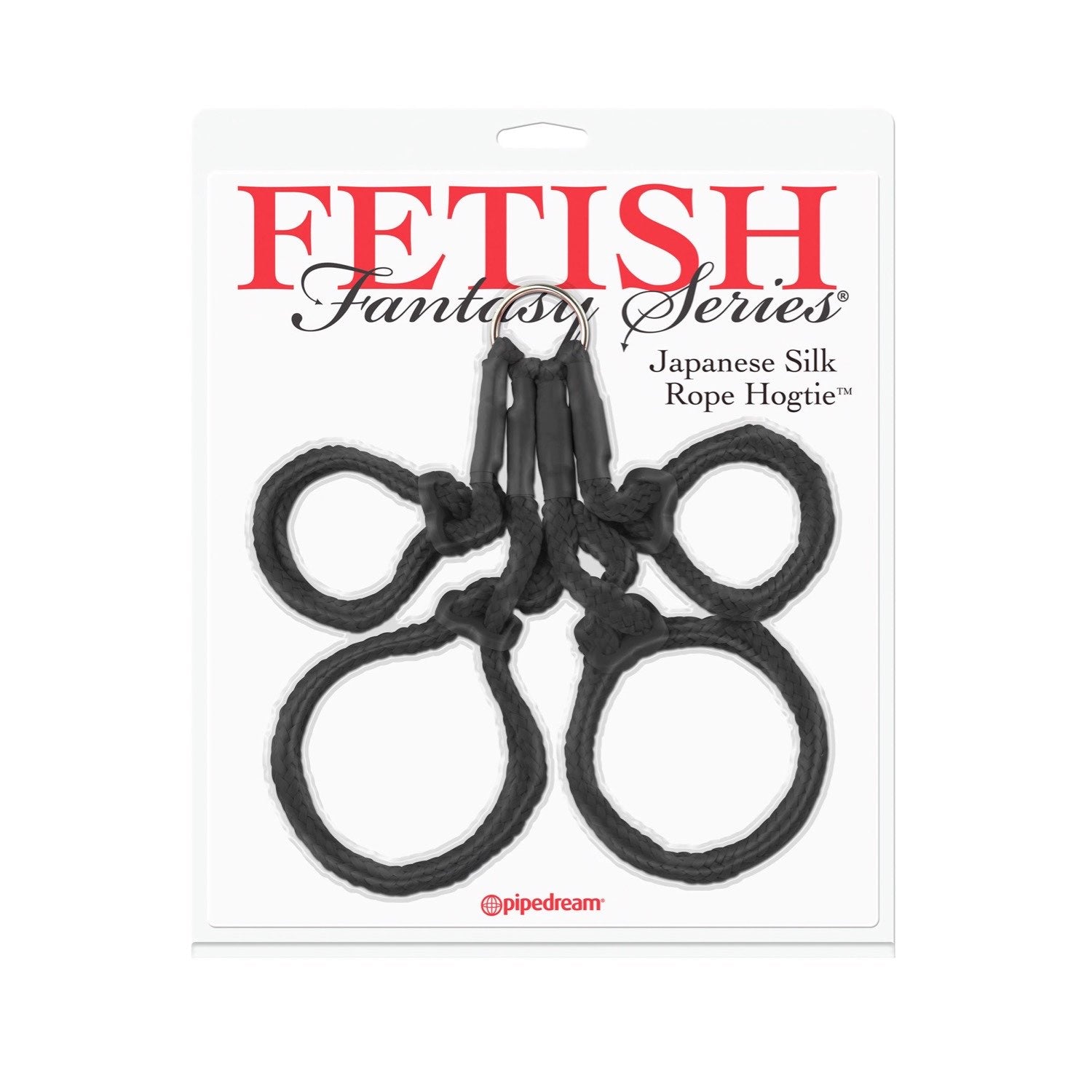 Fetish Fantasy Series Japanese Silk Rope Hogtie - Black Restraints by Pipedream