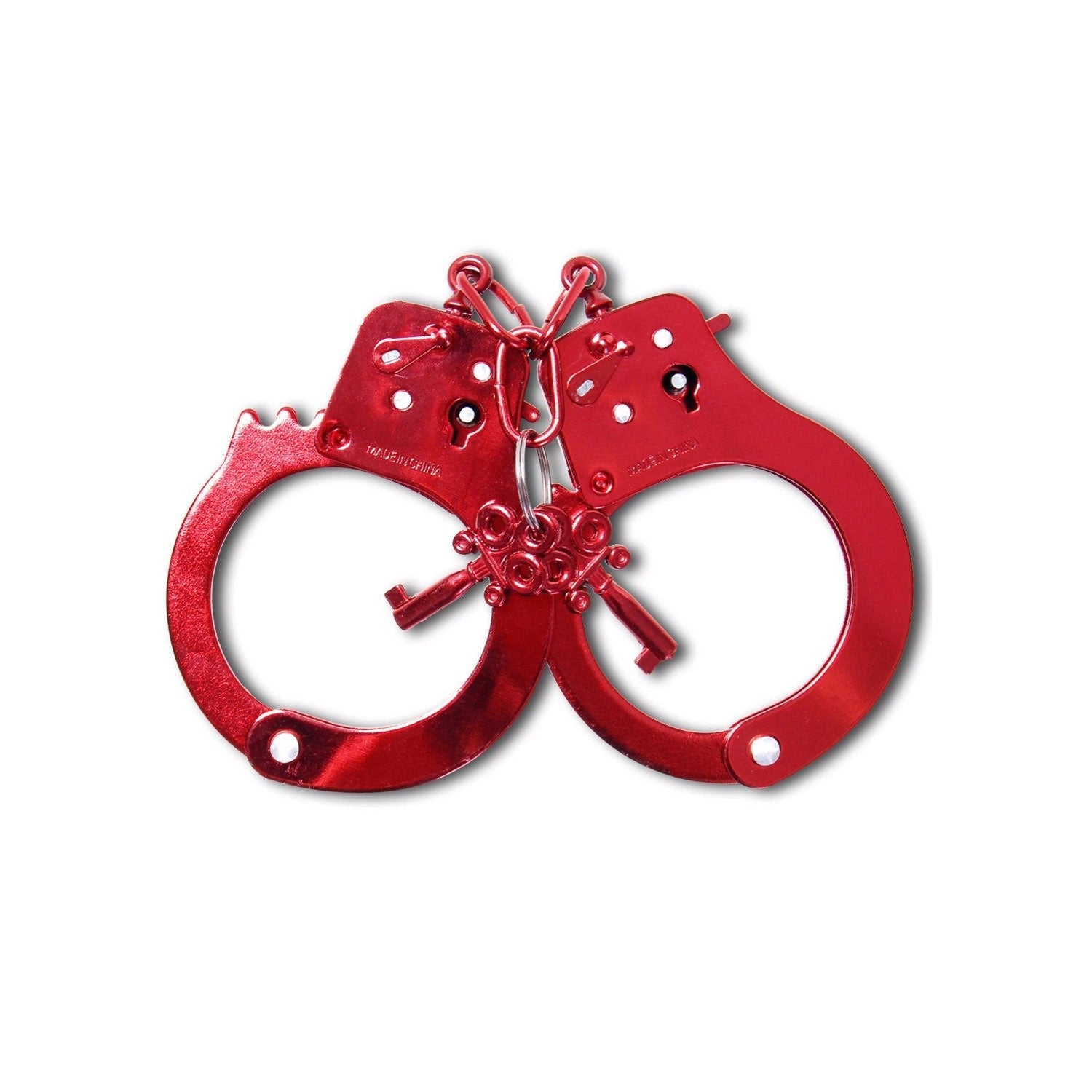 Fetish Fantasy Series Anodized Cuffs - Red Metal Restraints by Pipedream