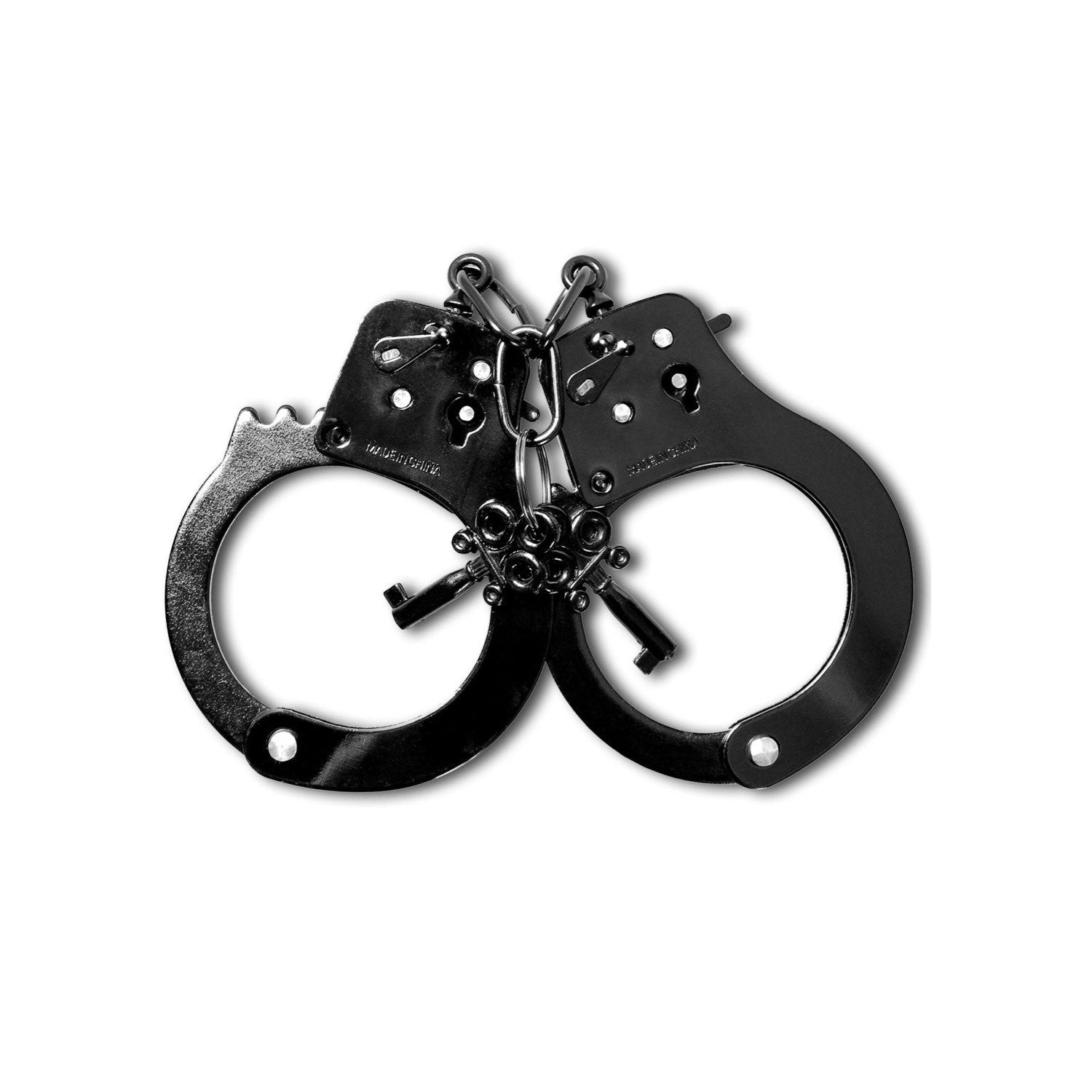 Fetish Fantasy Series Anodized Cuffs - Black Metal Restraints by Pipedream