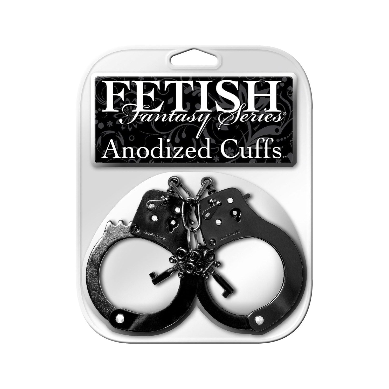 Fetish Fantasy Series Anodized Cuffs - Black Metal Restraints by Pipedream