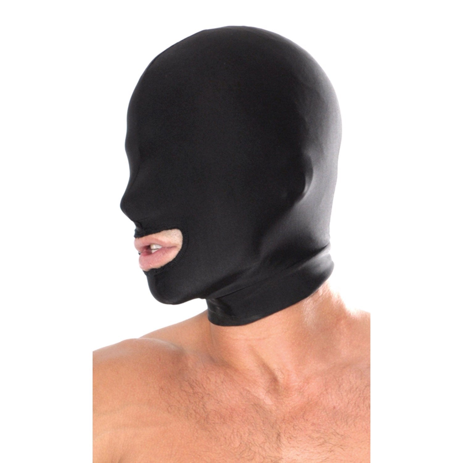 Fetish Fantasy Series Spandex Open-Mouth Hood - Black Hood by Pipedream