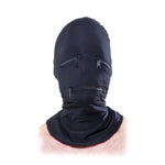["Hood"]Zipper Face Hood - Black Hood