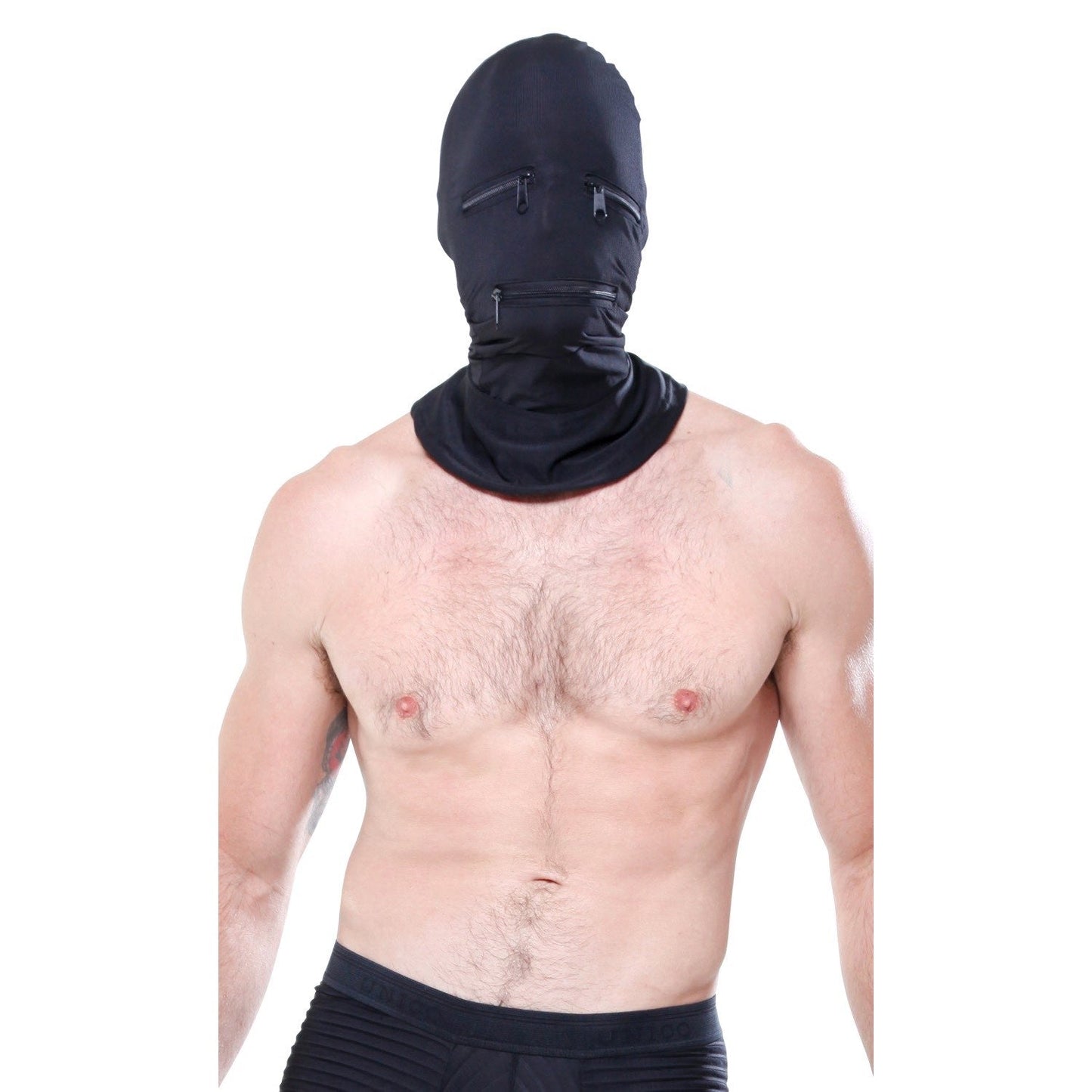 Zipper Face Hood - Black Hood