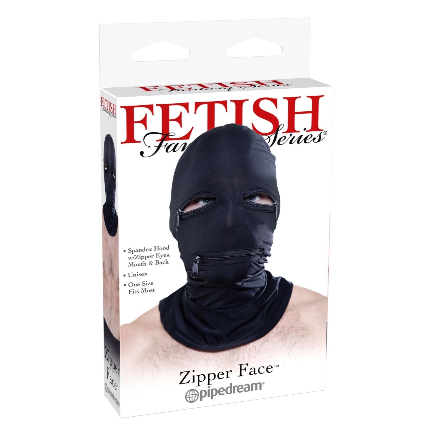 Fetish Fantasy Series Zipper Face Hood - Black Hood by Pipedream