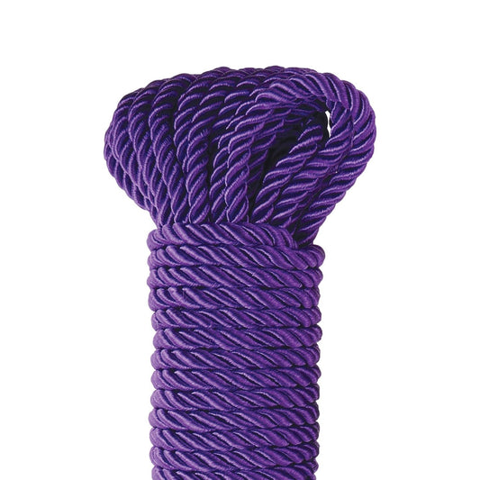 Pipedream Fetish Fantasy Series Deluxe Silky Rope - Purple Bondage Rope - 9.75 m Length