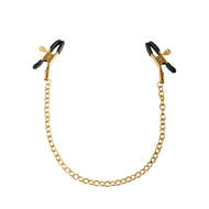 ["Clamps"]Chain Nipple Clamps - Gold Nipple Clamps with Chain