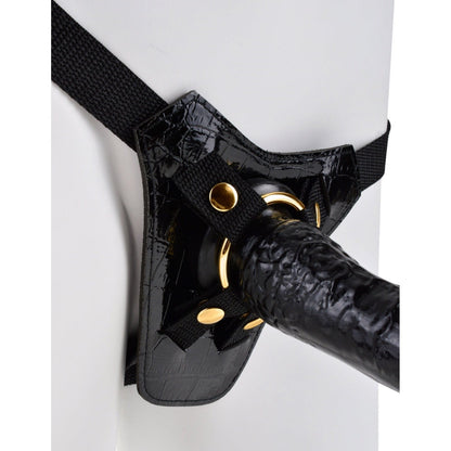 Designer Strap-On - Black/Gold 18 cm (7") Strap-On