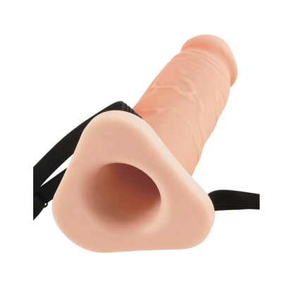 8" Silicone Hollow Extension - Flesh Hollow Penis Extension Sleeve