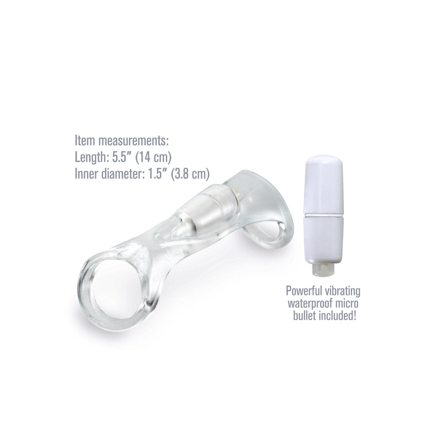 Fantasy X-Tensions Vibrating Cock Sling - Clear Vibrating Penis Sleeve by Pipedream