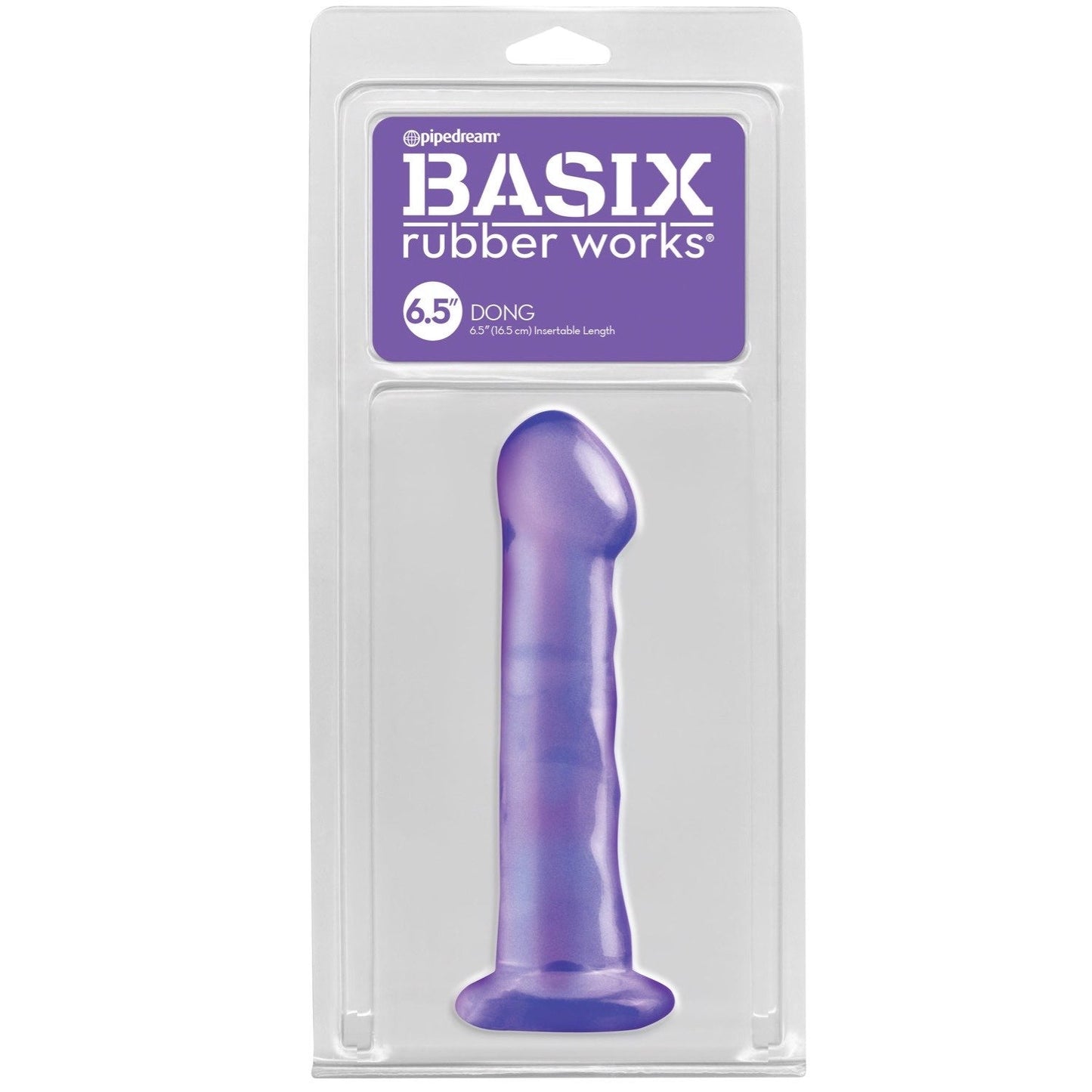 Rubber Works 6.5" Dong with Suction Cup - Purple 16.5 cm (6.5") Dong