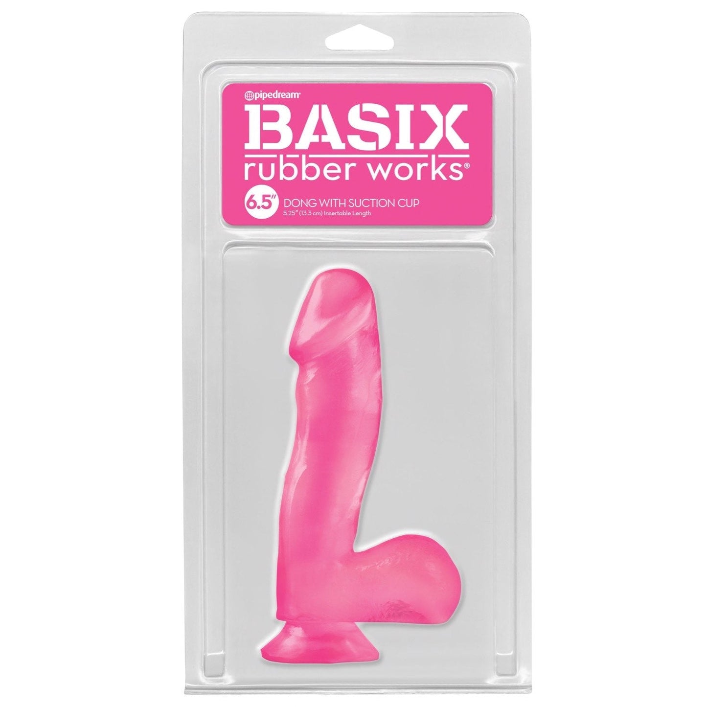 Rubber Works 6.5" Dong With Suction Cup - Pink 16.5 cm (6.5") Dong