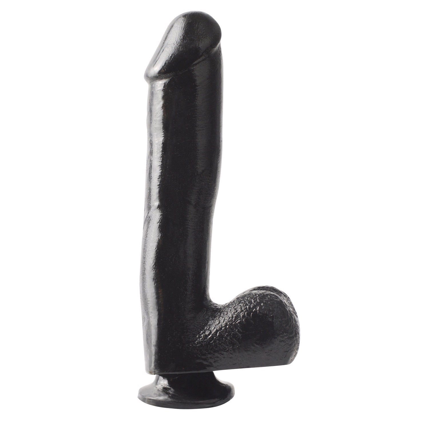 Basix Rubber Works 10&quot; Dong with Suction Cup - Black 25.4 cm (10&quot;) Dong by Pipedream