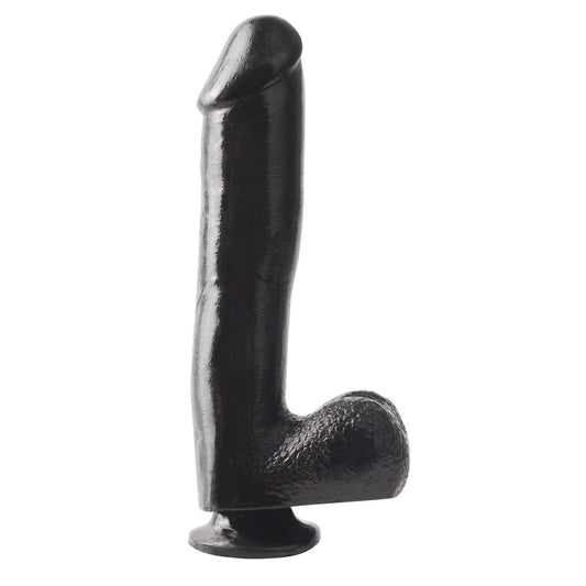 Pipedream Basix Rubber Works 10&quot; Dong with Suction Cup - Black 25.4 cm (10&quot;) Dong