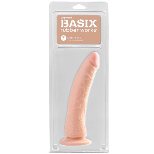 Pipedream Basix Rubber Works Slim 7 - Flesh 17.8 cm (7&quot;) Dong