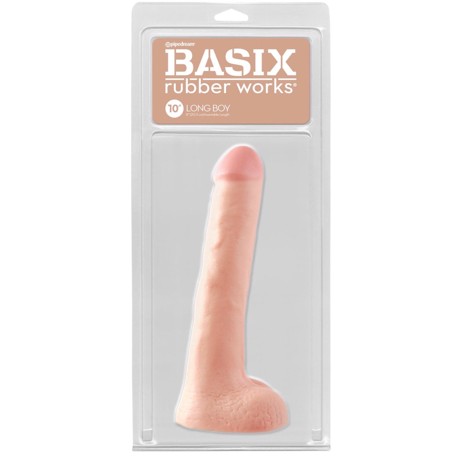 Basix Rubber Works 10&quot; Long Boy - Flesh 10&quot; Dong by Pipedream