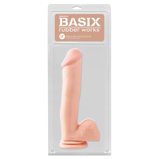 Pipedream Basix Rubber Works 12&quot; Dong With Suction Cup - Flesh 30.5 cm (12&quot;) Dong