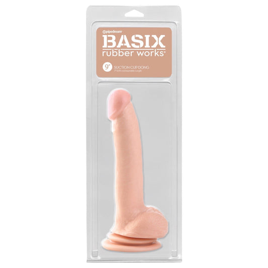 Pipedream Basix Rubber Works 9&quot; Suction Cup Dong - Flesh 22.9 cm (9&quot;) Dong