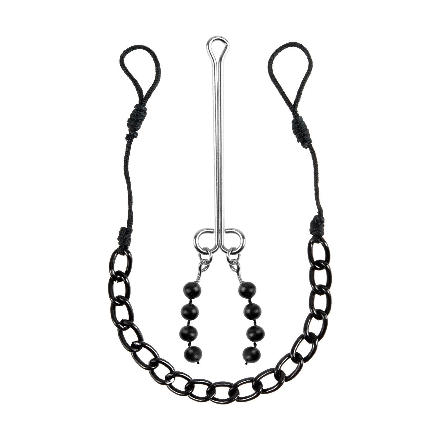 Fetish Fantasy Series Limited Edition Nipple &amp; Clit Jewelry - Black Non-Piercing Body Jewelry - 2 Piece Set by Pipedream