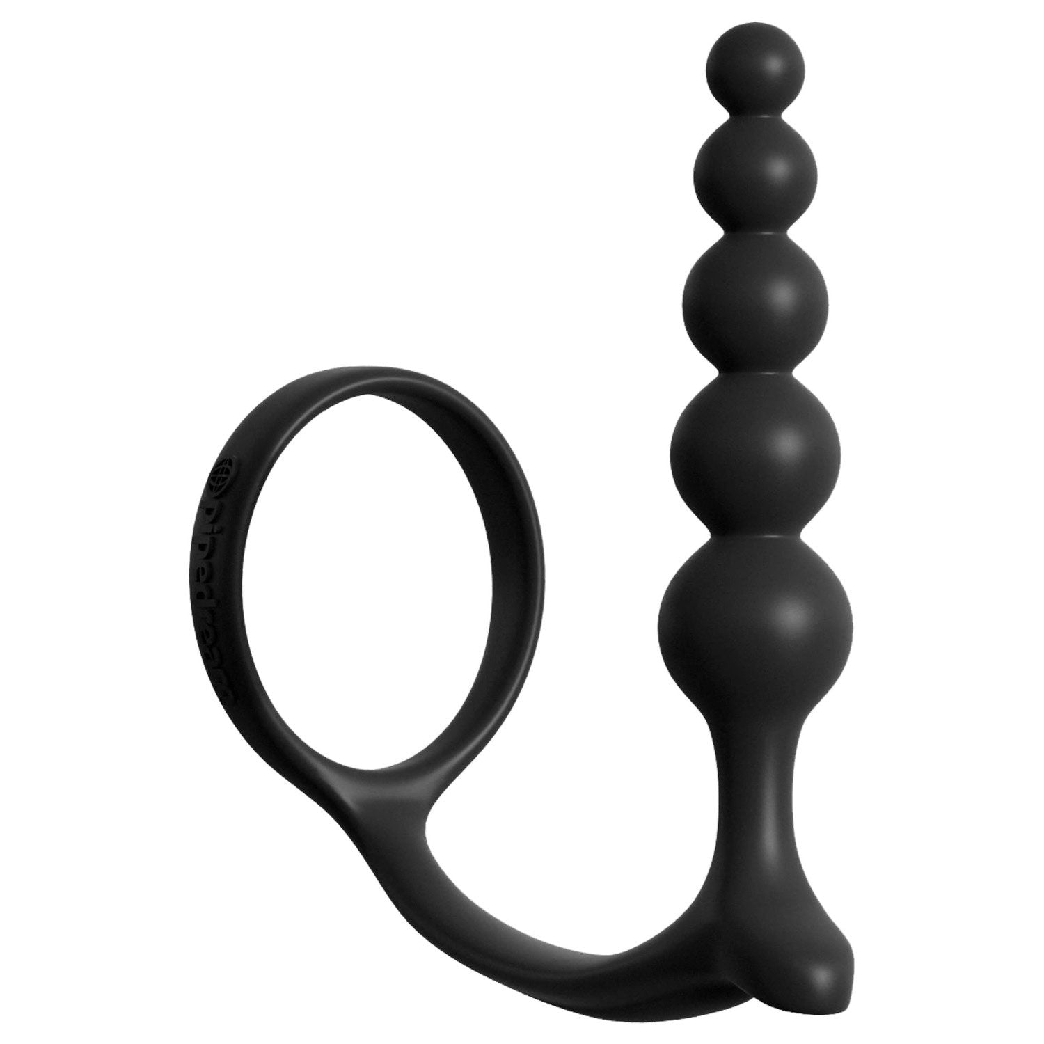 Fetish Fantasy Elite Ball Cinch With Anal Bead - Black Ball Ring with Anal Bead by Pipedream