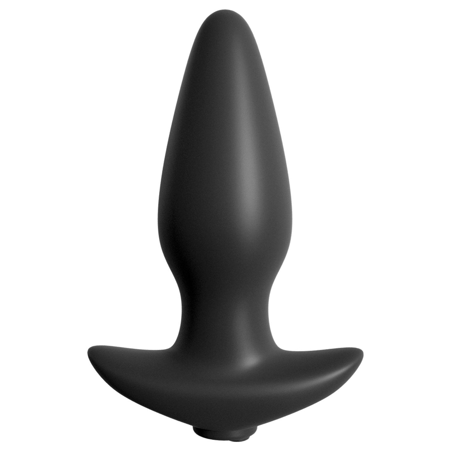 Remote Control Silicone Plug - Black 10 cm (4") Rechargeable Vibrating Butt Plug