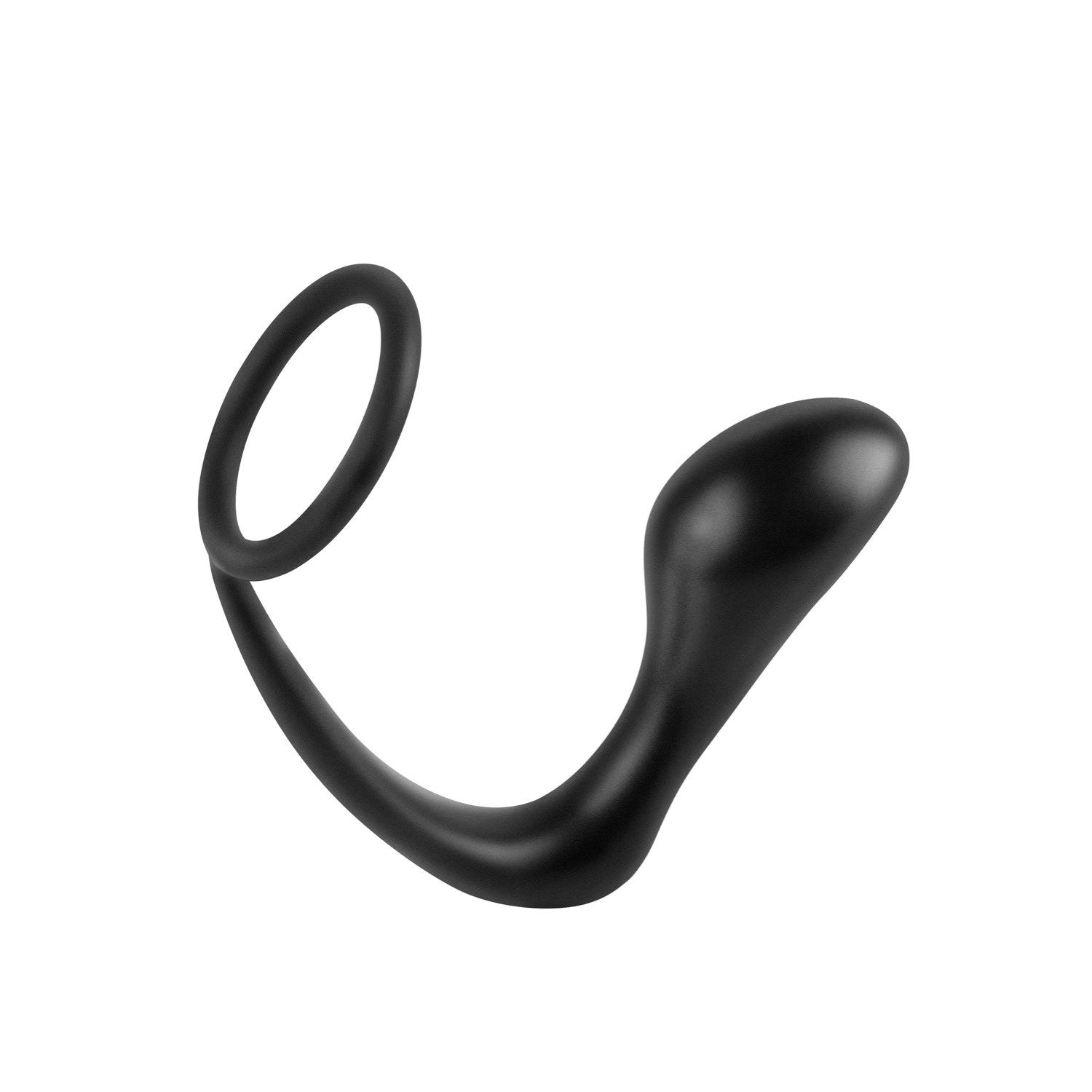 Anal Fantasy Collection Ass-gasm Cock Ring Plug - Black 10 cm (4&quot;) Prostate Massager with Cock Ring by Pipedream