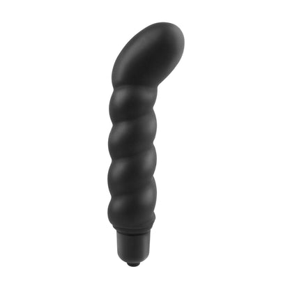 Ribbed P-spot Vibe - Black 10 cm (4") Prostate Vibrator