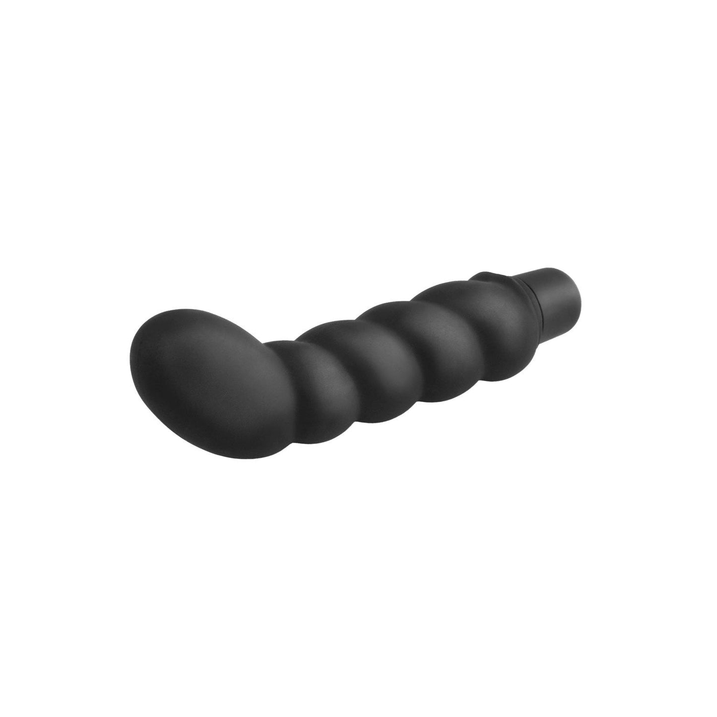 Ribbed P-spot Vibe - Black 10 cm (4") Prostate Vibrator