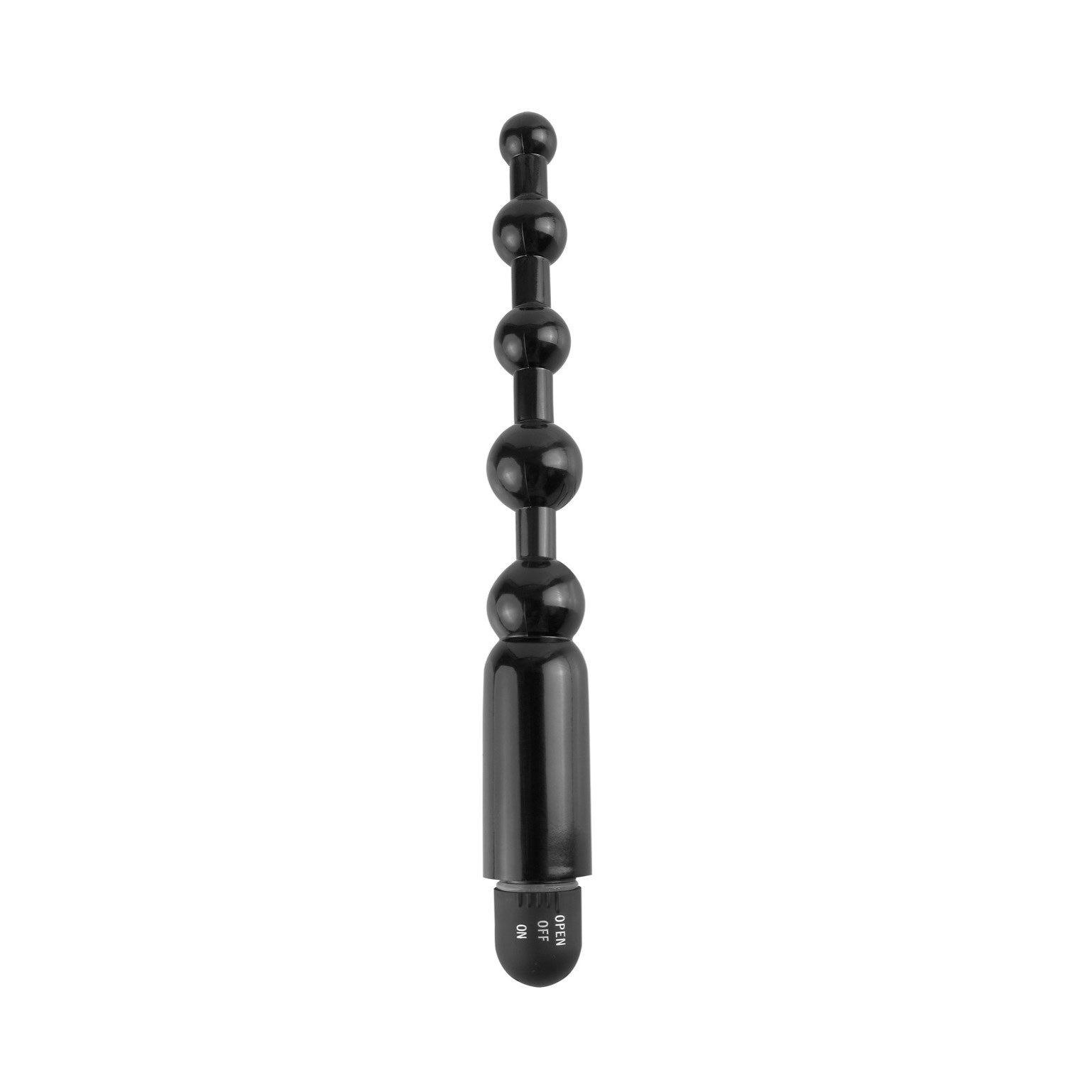 Anal Fantasy Collection Beginner&#39;s Power Beads - Black 12.7 cm (5&quot;) Vibrating Anal Beads by Pipedream